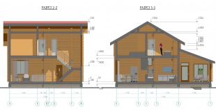 Дом из бруса (200х150) - проект № 127-541